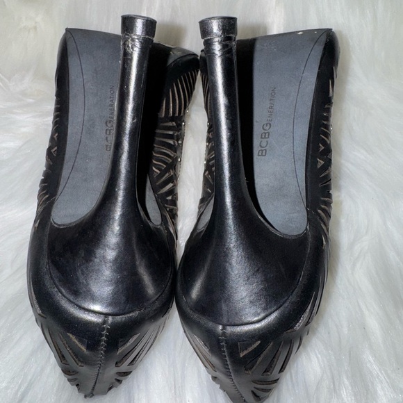 BCBGeneration Black Heels with Geometric Cutouts - Picture 6 of 6